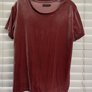 Abercrombie & Fitch velvet rose short sleeve top